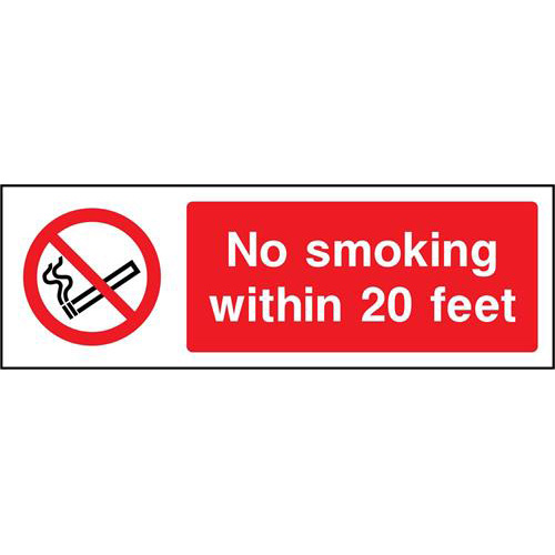 No smoking within 20 feet 1 No smoking within 20 feet