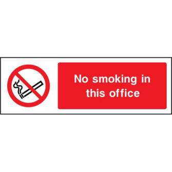 No smoking in this office