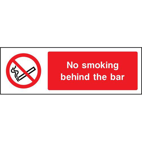 No smoking behind the bar 1 No smoking behind the bar