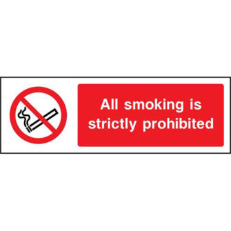 All smoking is strictly prohibited