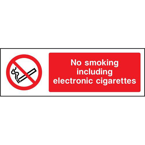 No smoking including electronic cigarettes 1 No smoking including electronic cigarettes