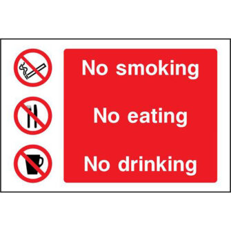 No smoking No eating No drinking