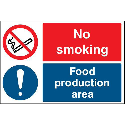 No smoking Food production area 1 No smoking Food production area