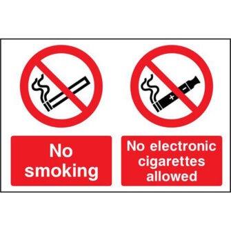 No smoking No electronic cigarettes allowed