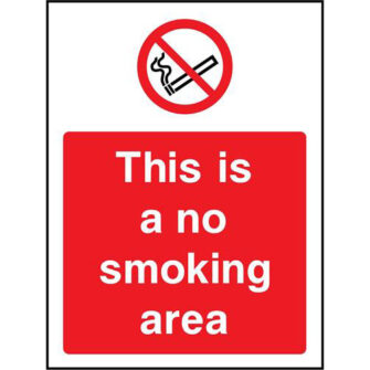 This is a no smoking area