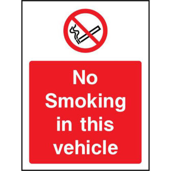 No Smoking in this vehicle