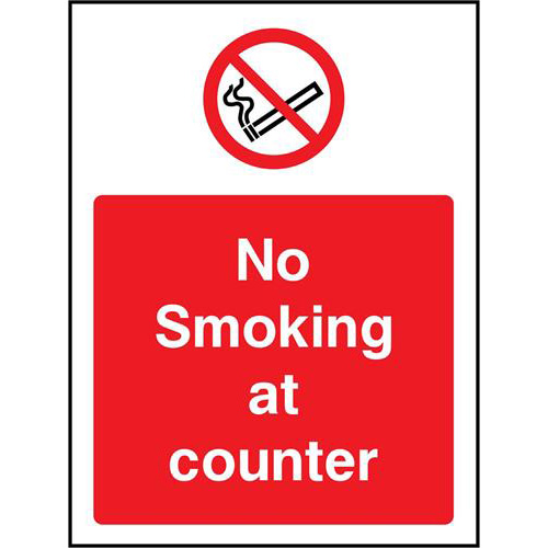 No smoking at the counter 1 No smoking at the counter