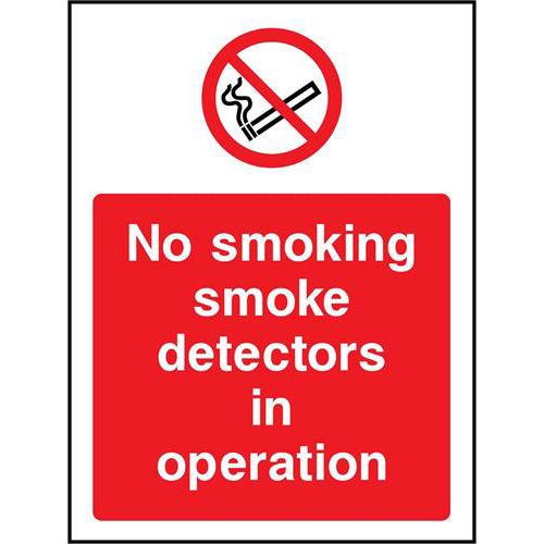 No smoking smoke detectors in operation 1 No smoking smoke detectors in operation