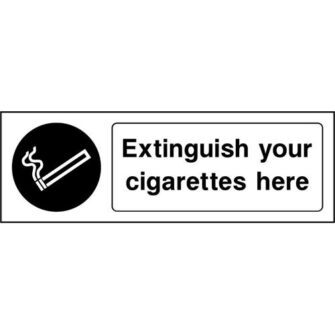 Extinguish your cigarettes here