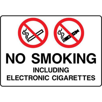 NO SMOKING INCLUDING ELECTRONIC CIGARETTES