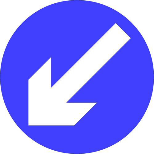 Keep Left (symbol only) 1 Keep Left (symbol only)