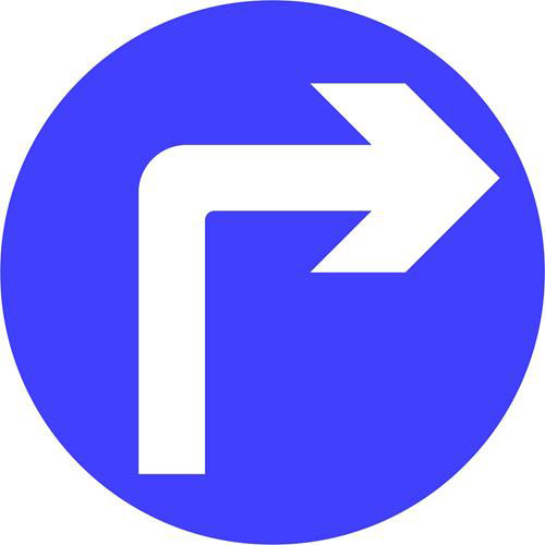 Turn Right ahead (symbol only) 1 Turn Right ahead (symbol only)