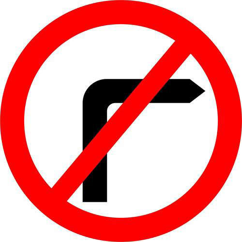 No Right turn 1 No Right turn