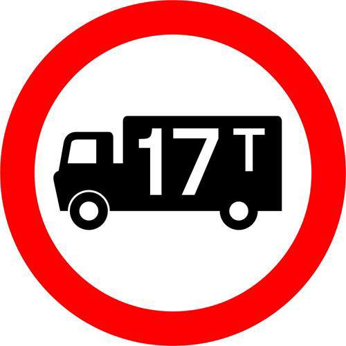 Vehicle weight (17 tonnes) 1 Vehicle weight (17 tonnes)