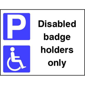 Disabled badge holders only