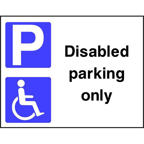 Disabled parking only 1 Disabled parking only
