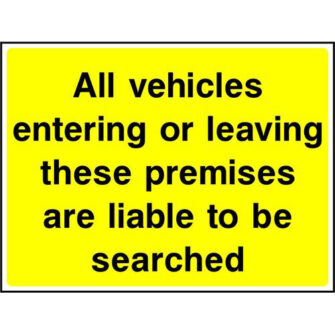 Vehicles liable to be searched (Yellow)