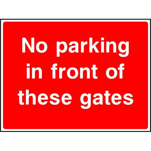 No parking in front of these gates 1 No parking in front of these gates