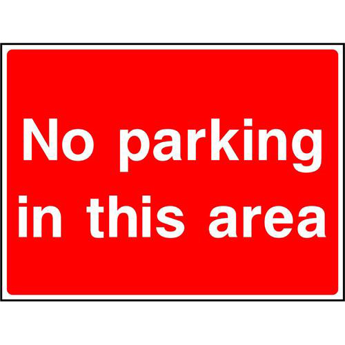 No parking in this area 1 No parking in this area
