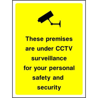 These premises are under CCTV surveillance for your personal safety and security