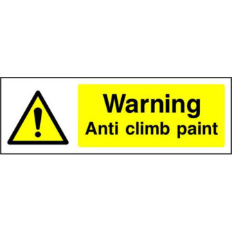 Warning Anti climb paint