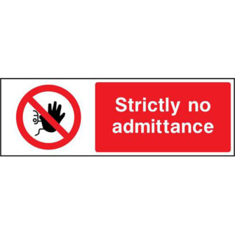 Strictly no admittance