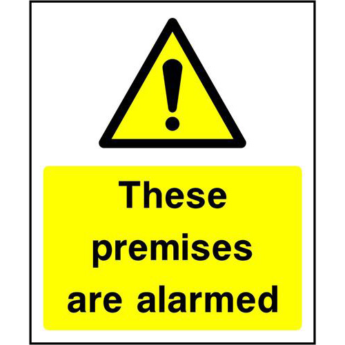 These premises are alarmed 1 These premises are alarmed