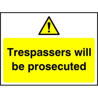 Trespassers will be prosecuted