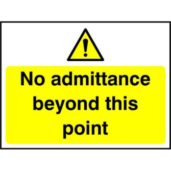 No admittance beyond this point