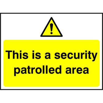 This is a security patrolled area