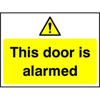 This door is alarmed