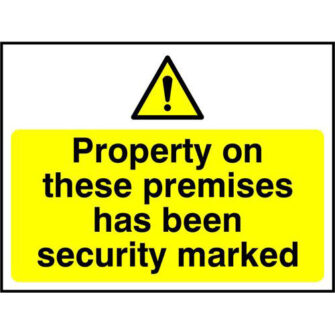 Property on these premises has been security marked