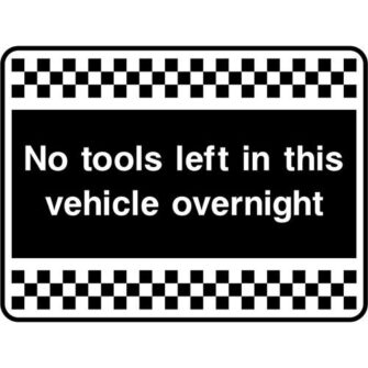 No tools left in this vehicle overnight