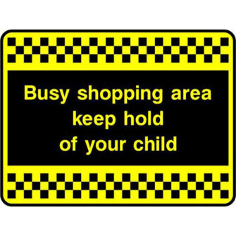 Busy shopping area keep hold of your child