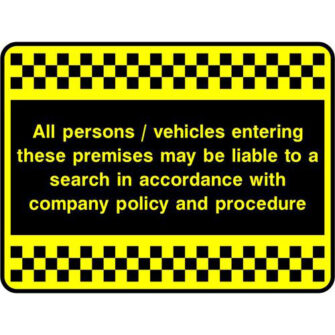 Persons liable to a search
