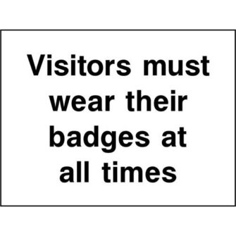 Visitors must wear their badges at all times