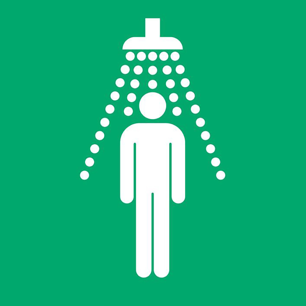 First Aid Shower Sign Emergency Shower - 10543