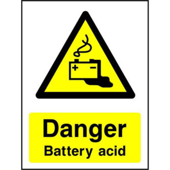 Danger Battery acid