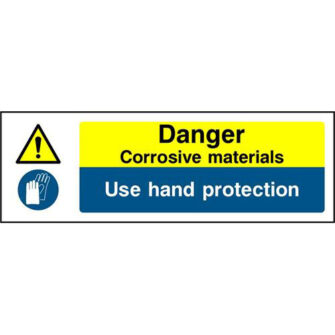 Danger Corrosive materials Use hand protection