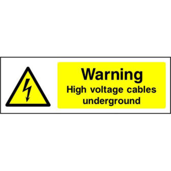 Warning High voltage cables underground