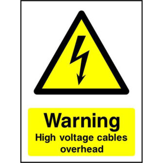 Warning High voltage cables overhead