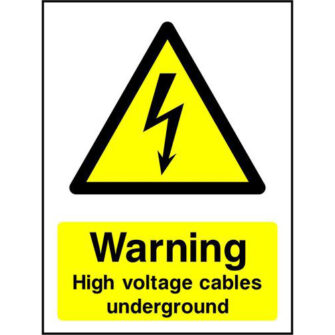 Warning High voltage cables underground