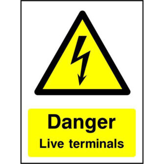 Danger live terminals