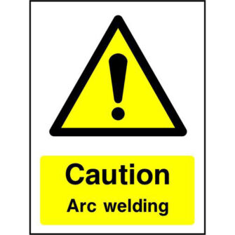 Caution Arc welding