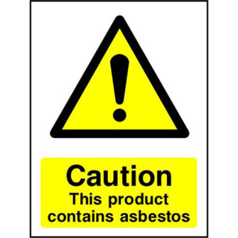 Caution This product contains asbestos