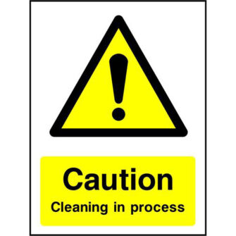 Caution cleaning in progress