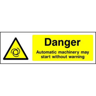 Danger Automatic machinery