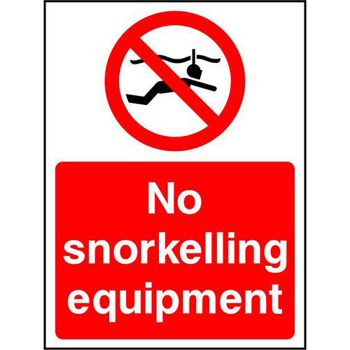 No snorkelling equipment 1 No snorkelling equipment