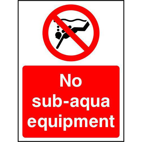 No sub-aqua equipment 1 No sub-aqua equipment
