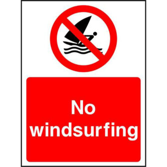 No windsurfing